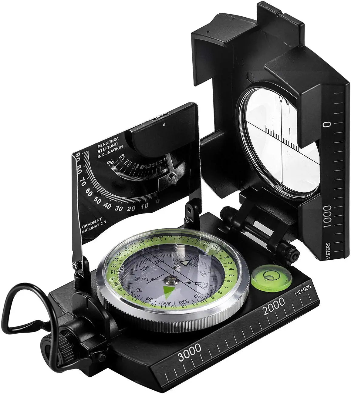 Eyeskey Multifunctional Military Metal Sighting Navigation Compass with Inclinometer
